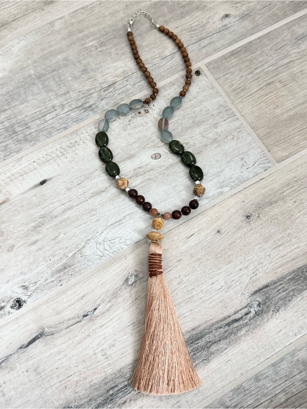 Boho Beaded Tassel Necklace